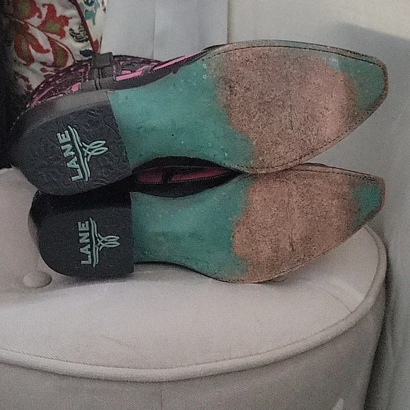 Lane boots, pink and black size 8.5. - Picture 8 of 9